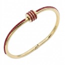 Stainless Steel Black Color Hinged Bangle Bracelets.