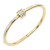Gold-Plated-Stainless-Steel-White-Color-Hinged-Bangle-Bracelets.-Gold
