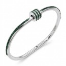 Stainless Steel Black Color Hinged Bangle Bracelets.
