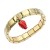 Gold-Plated-With-Strawberry--Stainless-Steel-Bracelets-Gold