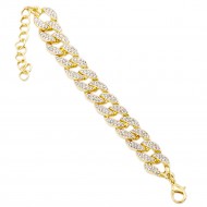 Cuban Chain Link Gold Color Bracelets