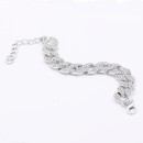 Cuban Chain Link Silver color Bracelets