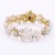 Gold-Plated-With-White-Star-Fish-and-AB-Crystal-Strertch-Bracelets-Gold White