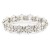 Rhodium-Plated-With-Clear-Crystal-Stretch-Bracelet-Rhodium Clear