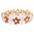 Gold-Plated-White-Red-Starfish-Stretch-Bracelet-White Red