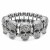 Gum-Metal-Plated-With-Hematite-Crystal-Skull-Stretch-Bracelet-Black