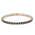 Gold-Plated-7''-Length-With-All-Black-Round-4mm-CZ-Bracelets-Gold Black