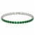 Rhodium-Plated-With-All-Green-7"-Round-CZ-4mm-CZ-Bracelets-Rhodium