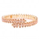 Gold Color With Topaz Marquise CZ Cuff Bracelets