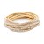 Gold-Plated-With-Light-Topaz-combination-Bracelet,-12-Strands-Gold