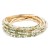 Rhodium-Plated-With--Multi-Green-Crystal-Bracelets,-12-Strands-Multi-Color