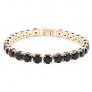 Gold Plated 6mm  Width Multi CZ  7" Long Tennis Bracelets