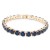 Gold-Plated-6mm-Blue-Color-CZ--7"-Long-Tennis-Bracelets-Gold Blue