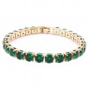 Gold Plated 6mm  Width Multi CZ  7" Long Tennis Bracelets