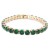 Gold-Plated-6mm-Green-CZ--7"-Long-Tennis-Bracelets-Gold