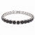 Rhodium-Color-6mm-Black-CZ,--7.25"-Long-Tennis-Bracelets-Rhodium