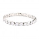 Gold Plated 6mm  Width Multi CZ  7" Long Tennis Bracelets