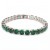 Rhodium-Color-6mm-Green-CZ--7.25-"-Long-Tennis-Bracelets-Rhodium