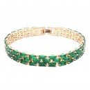 Rhodium Color 13mm Width  Clear CZ 7" Long Tennis Bracelets