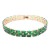 Gold-Plated-13-mm-Green-CZ--7"-Long-Tennis-Bracelets-Gold