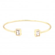 Gold  Plated With Cubic Zirconia Cuff Bracelets