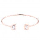 Gold  Plated With Cubic Zirconia Cuff Bracelets