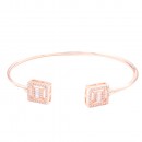 Gold  Plated With Cubic Zirconia Cuff Bracelets