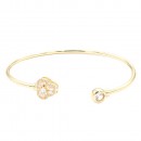 Gold  Plated With Cubic Zirconia Cuff Bracelets
