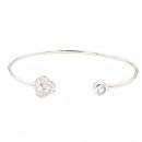 Gold  Plated With Cubic Zirconia Cuff Bracelets