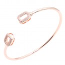 Gold  Plated With Cubic Zirconia Cuff Bracelets