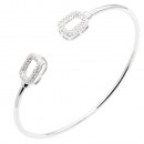 Gold  Plated With Cubic Zirconia Cuff Bracelets