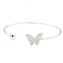 Gold  Plated With Cubic Zirconia Cuff Bracelets