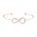 Gold  Plated With Cubic Zirconia Cuff Bracelets