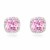 Rhodium-Plated-Stud-Earrings-with-Square-Pink-Cubic-Zirconia-Pink