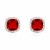 Rhodium-Plated-with-Red-Square-Cubic-Zirconia-Stub-Earrings-Red