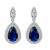 Rhodium-Plated-With-Sapphire-Blue-and-Clear-Teal-Drop-Cubic-Zirconia-Earrings-Blue
