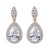 Rose-Gold-Plated-With-Clear-Teal-Drop-Cubic-Zirconia-Earrings-Rose Gold