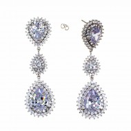 Rhoidum Plated With Cubic Zirconia Dangle and Drop Earrings