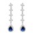 Rhodium-Plated-With-Sapphire-Blue-Stone-Cubic-Zirconia-Bridal-Earrings-Blue