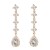 Rose-Gold-Plated-with-Clear-Cubic-Zirconia-Bridal-Earrings-Rose Gold