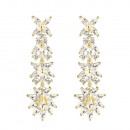 Gold plated with AAA Cubic Zirconia Dangle Earrings