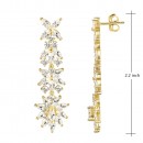 Gold plated with AAA Cubic Zirconia Dangle Earrings