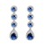 Rhodium-Plated-With-Sapphire-Blue-Stone-Cubic-Zirconia-Bridal-Earrings-Blue