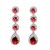 Rhodium-Plated-With-Red-Stone-Cubic-Zirconia-Bridal-Earrings-Red