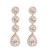 Rose-Gold-Plated-Clear-Stone-Cubic-Zirconia-Bridal-Earrings-Rose Gold