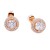 Rhodium-Rose-Gold-Plated-Stud-Earrings-with-round-CZ-Rose Gold