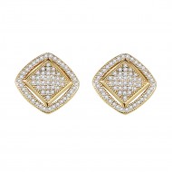 Gold Plated With AAA CZ Earrings