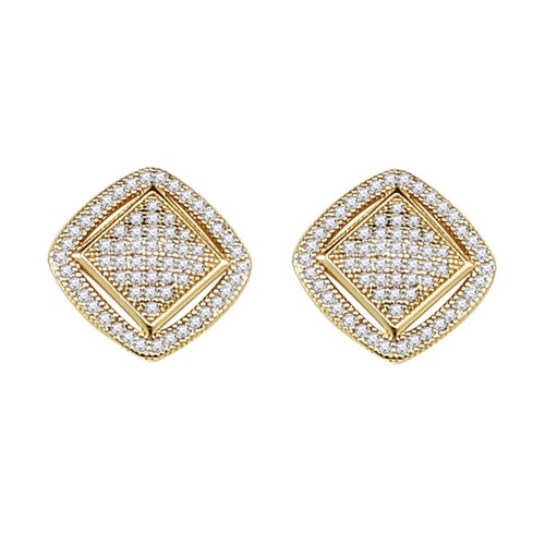 Gold Plated With AAA CZ Earrings