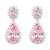 Rhodium-Plated-Tear-Drop-Earrings-with-Pink-CZ-Pink
