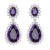 Rhodium-Plated-Tear-Drop-Earrings-with-Purple-CZ-Purple